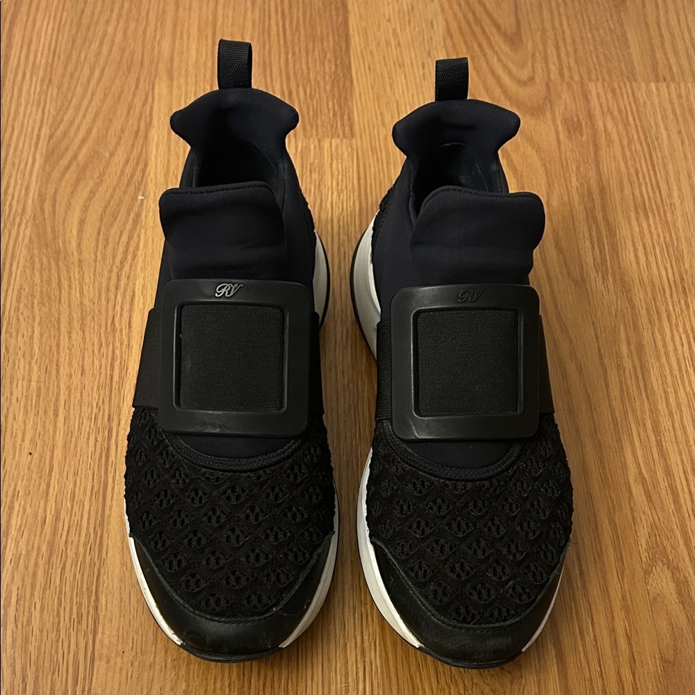 Roger Vivier Black Slip-On Sneakers